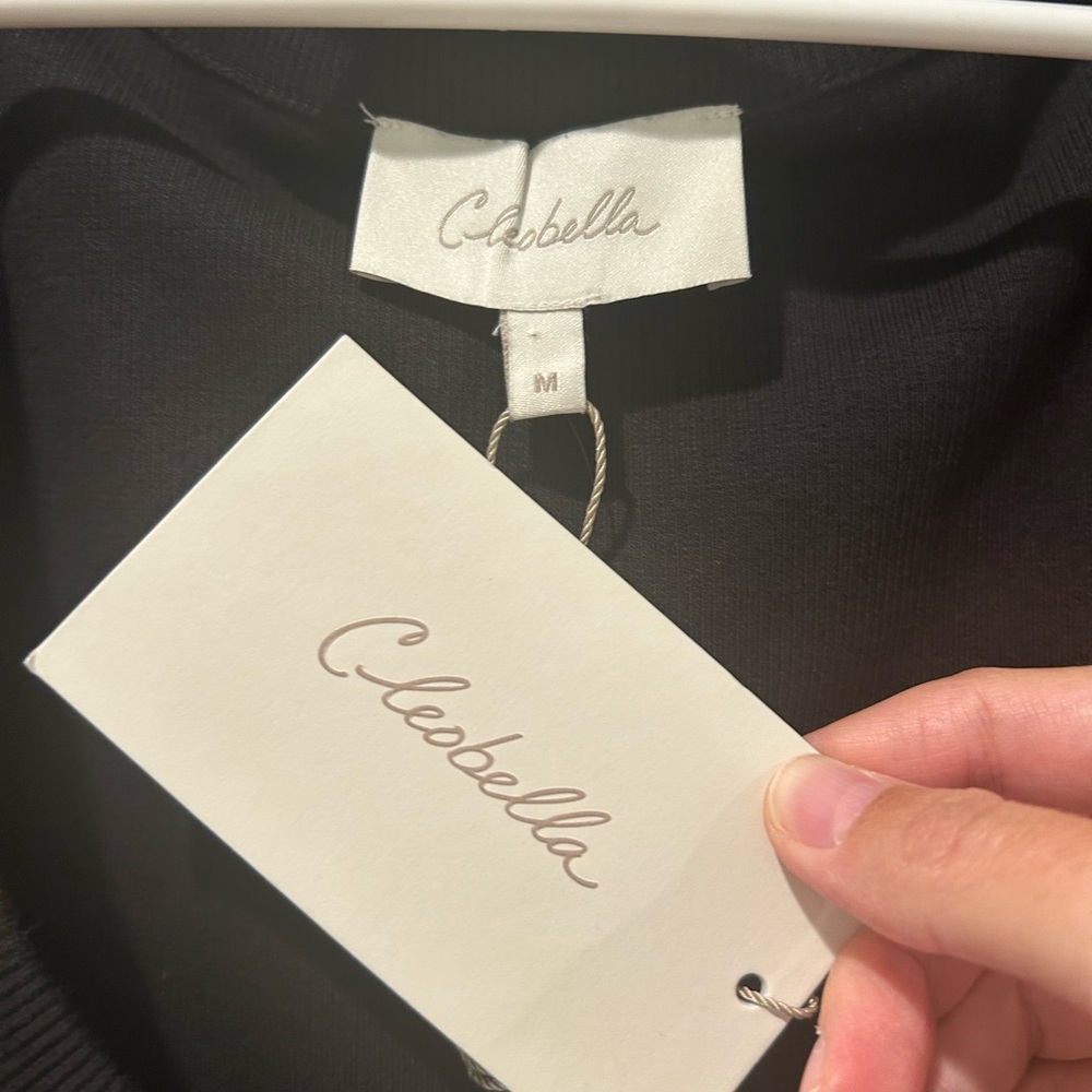 Cleobella Selma Black Midi Dress with Puff Sleeves NWT - Picture 5 of 9